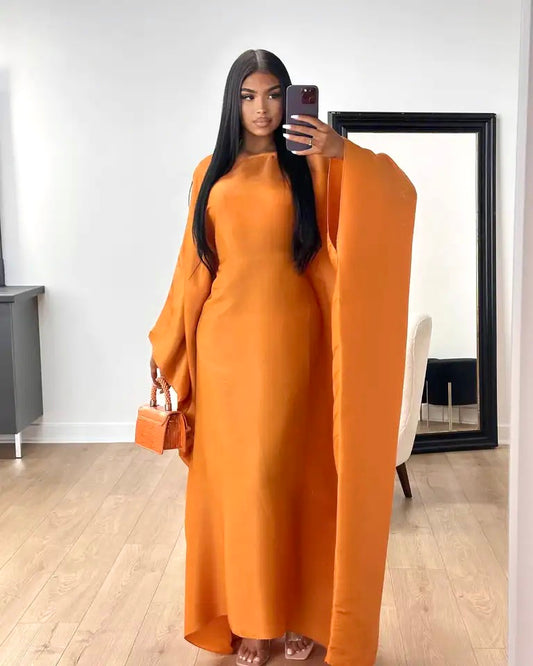 ROBE LONGUE ORANGE LOUNA