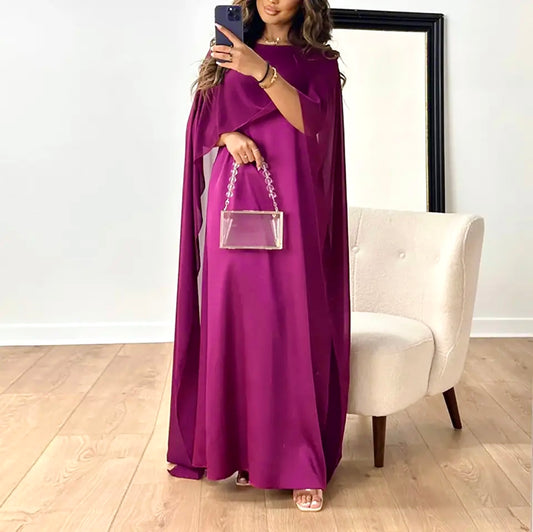 ROBE CHÂLE MAUVE LYVIA