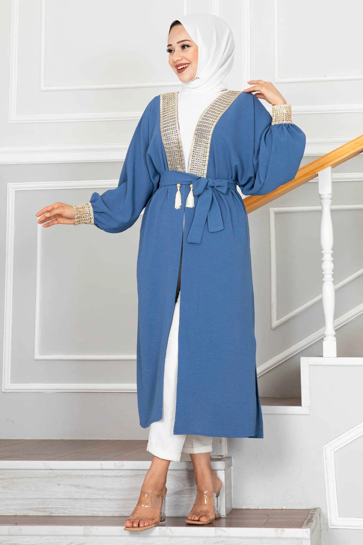 KIMONO BLEU DORÉ