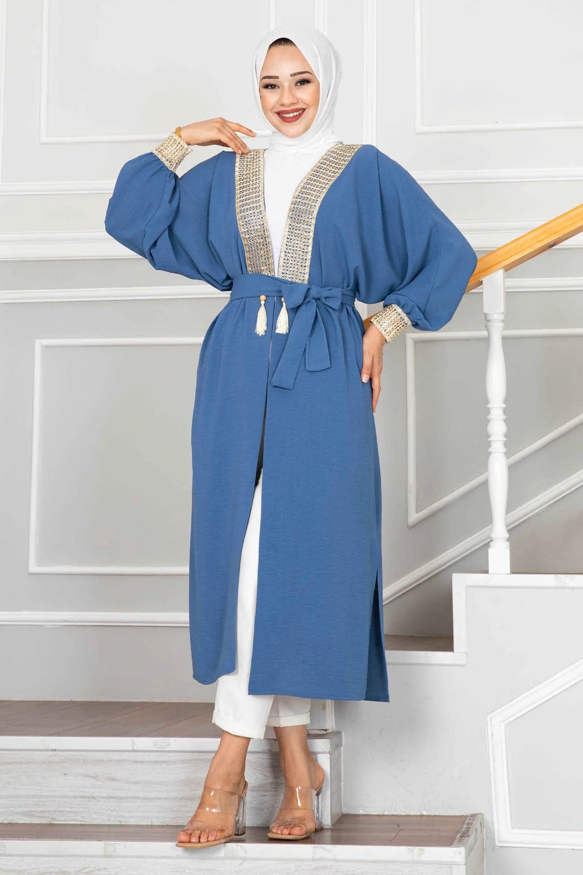 KIMONO BLEU DORÉ